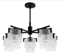 Ontario 5 Light Chandelier Matte Black