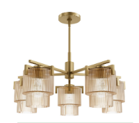 Ontario 5 Light Chandelier Luxe Gold