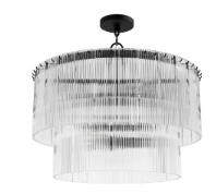 Ontario 6 Light Chandelier Matte Black