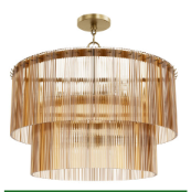 Ontario 6 Light Chandelier Luxe Gold