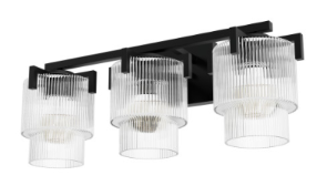 Ontario 3 Light Vanity Matte Black