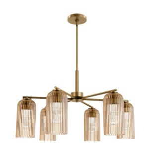 Beverly Glen 6 Light Chandelier Luxe Gold