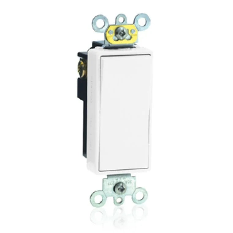 Decora Plus Rocker Single-Pole AC Quiet Switch, 20 Amp, 120/277 Volt, White