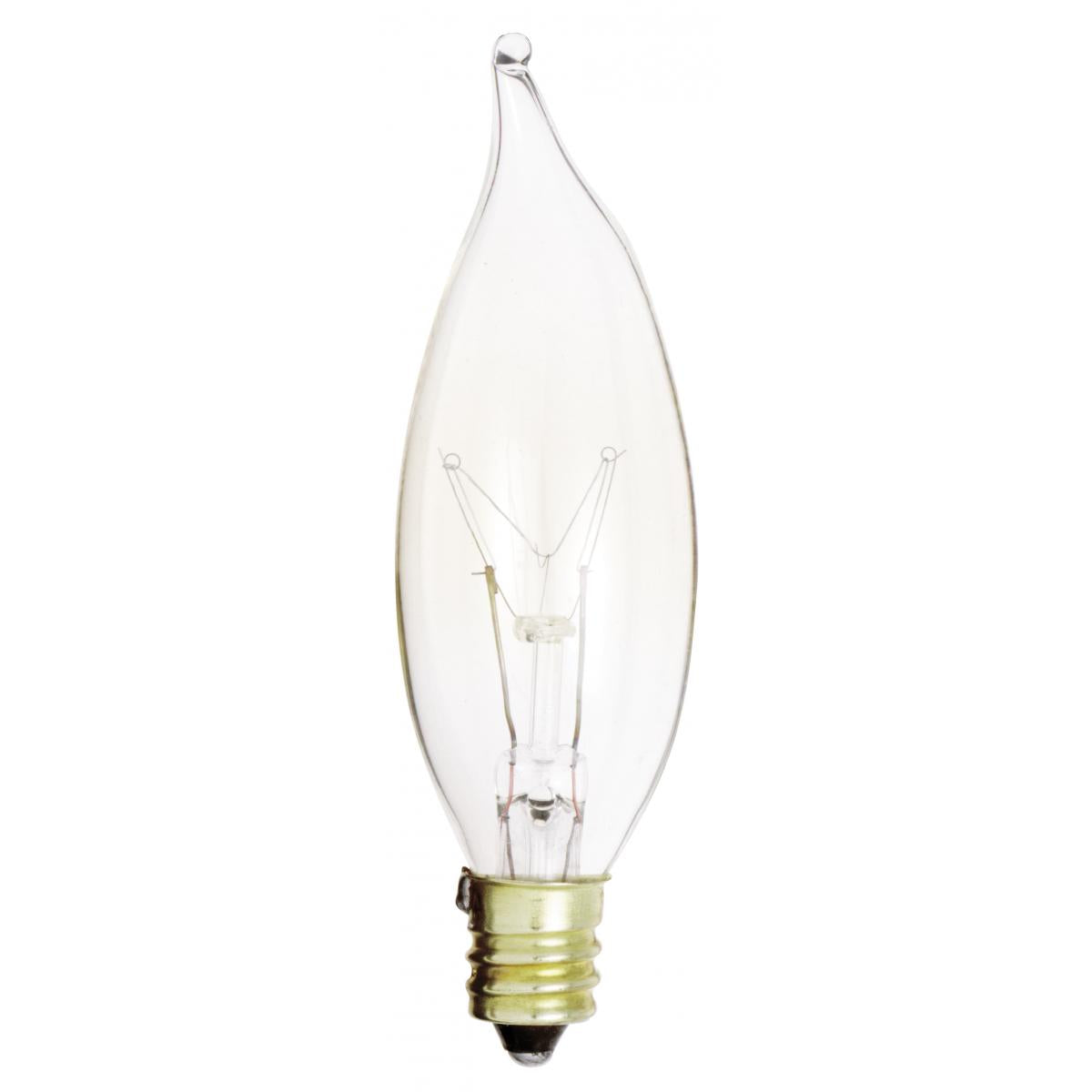 15 Watts Flame Tip Candelabra Base