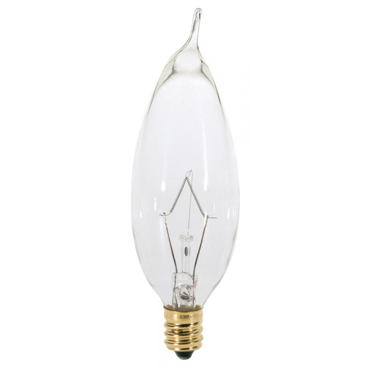 25 Watts Flame Tip Candelabra Base