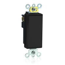 Decora Plus Rocker Single-Pole AC Quiet Switch, 20 Amp, 120/277 Volt, Black