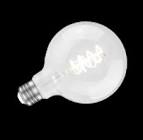 DECO LARGE SIZE G40 E26 4.5W Clear
ENCLOSED & WET Location rated 
120V Dimmable